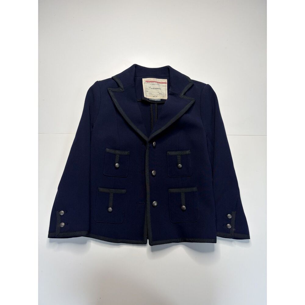 Anthropologie Cartonnier Beautiful Navy Blue blazer Women's 2.